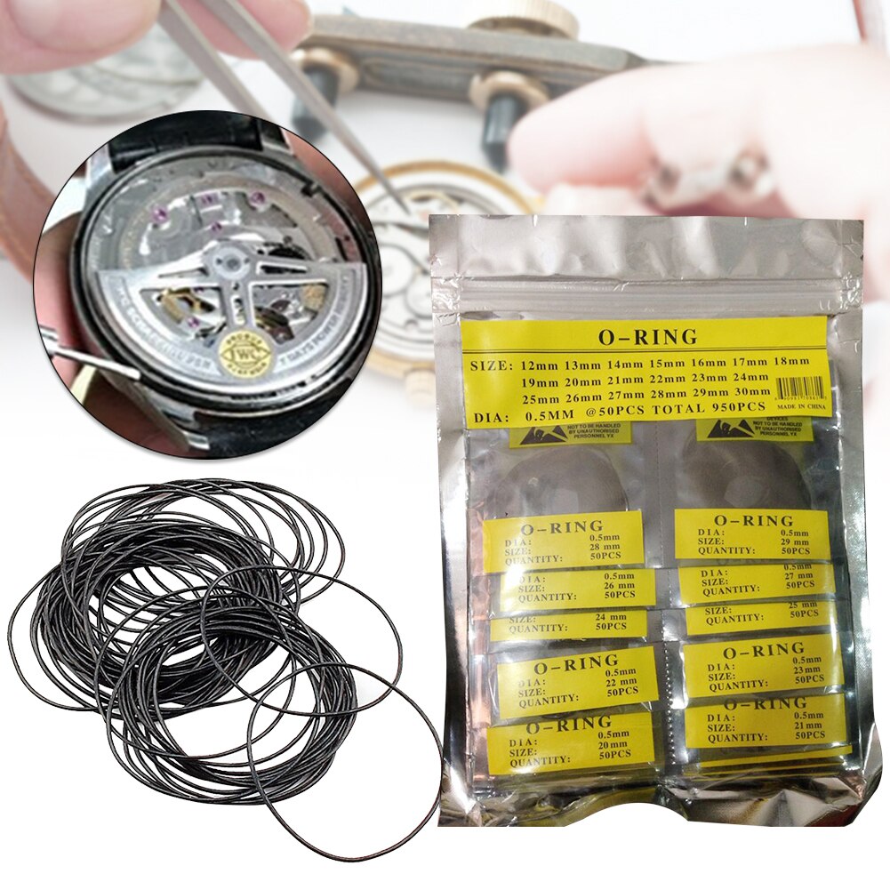 Watches Back Case Gasket Kit Practical Waterproof Rubber Replacement Seal Accessories Repair Tool Washer Round Durable O-Ring: 0.7 750pcs