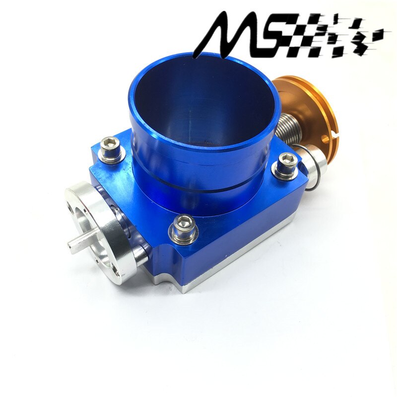 NUOVO CORPO FARFALLATO 80MM FARFALLA prestazione CORPO COLLETTORE ASPIRAZIONE in ALLUMINIO AD contralto FLUSSO