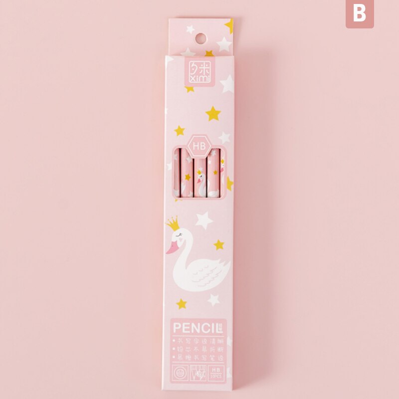 10 Pcs/set Cartoon HB Standard Sketch Pencil Set Wooden Pencil Lot Cartoon Art Supplies Stationery For Student Kids School