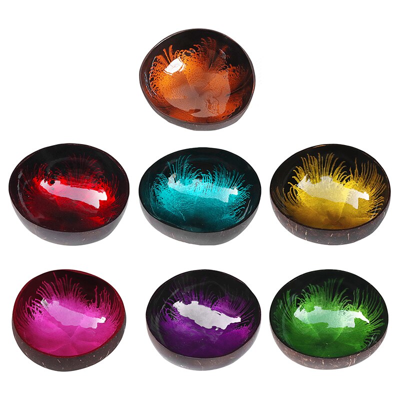 Bol en coquille de noix de coco, tendance, Vintage, , salade de fruits, nouilles, riz, Art décoratif, vaisselle de table, cuisine, Restaurant