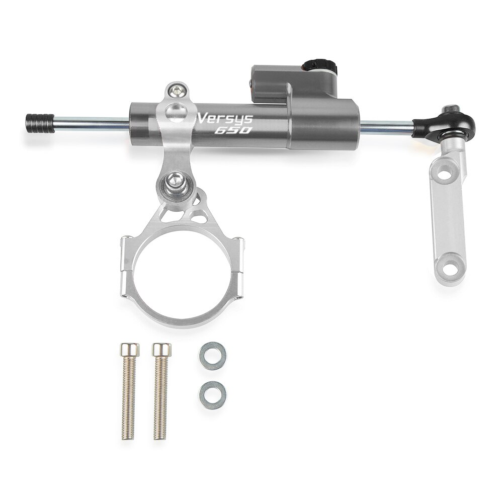 Pour Kawasaki Versys 650 Versys650 moto direction stabiliser amortisseur Support Support Kit de montage: Black-Gray-Silver