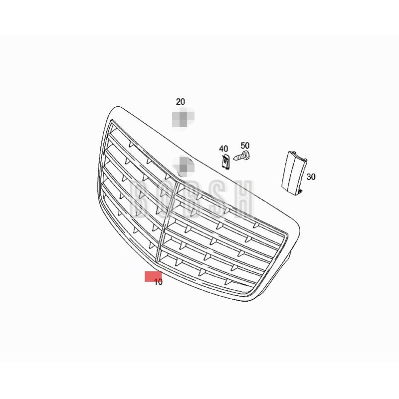 Radiator screen trim 2004-mer ced esb enzS420 S500 S63 W221 Water tank radiator grille Front bumper center grille A2218800083