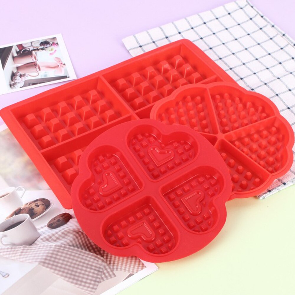 Molde para horno de Waffles, bandeja de silicona, molde para galletas, molde para pasteles, bricolaje, fabricante de Donuts, accesorios de cocina