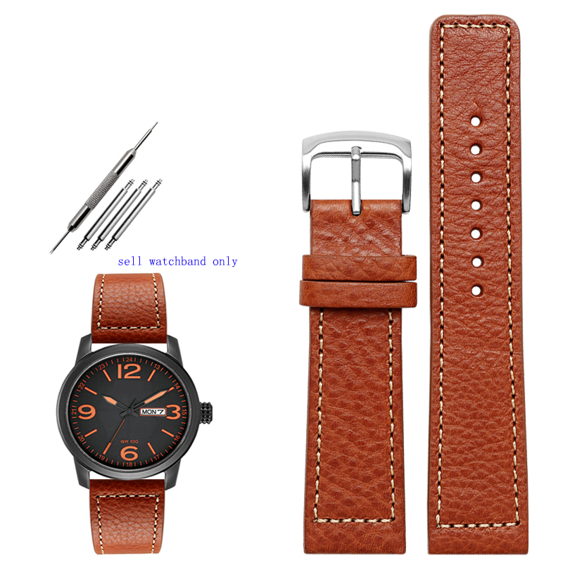 Bracelet de montre en cuir véritable souple et confortable pour Citizen Eco-Drive CA0695-17E série Ca4210 Aw1360, accessoires de bracelet de montre pour hommes 22mm: Argent jaune / 20mm
