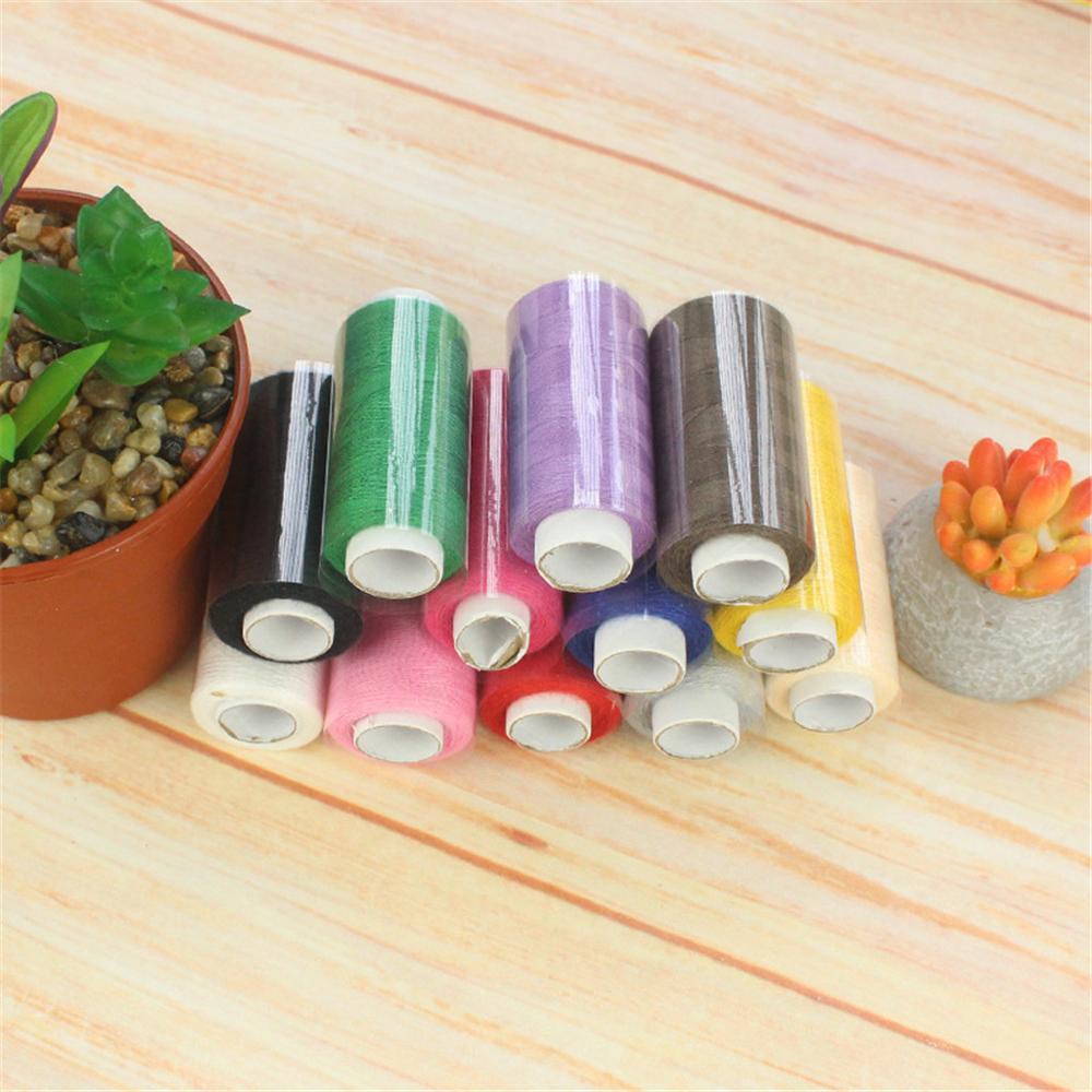 24/12PCS Color Sewing Thread Hand and Machine Thread Household Hand Stitching 150/383 Yards A Roll Sewing 5FM
