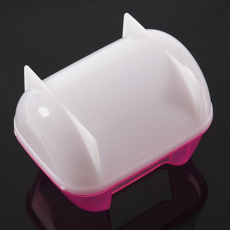 Roze witte kleine hamsters badzand kooi huisdier badkamer 10 x 7 x 7cm
