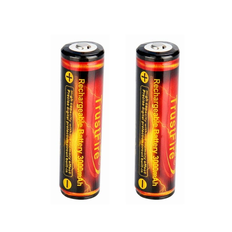 2Pcs Button Top 18650 3000mAh Li-ion 3.7V Rechargeable Lithium Battery for LED Flashlights Speaker DIY Power Bank Mini Fan B03C