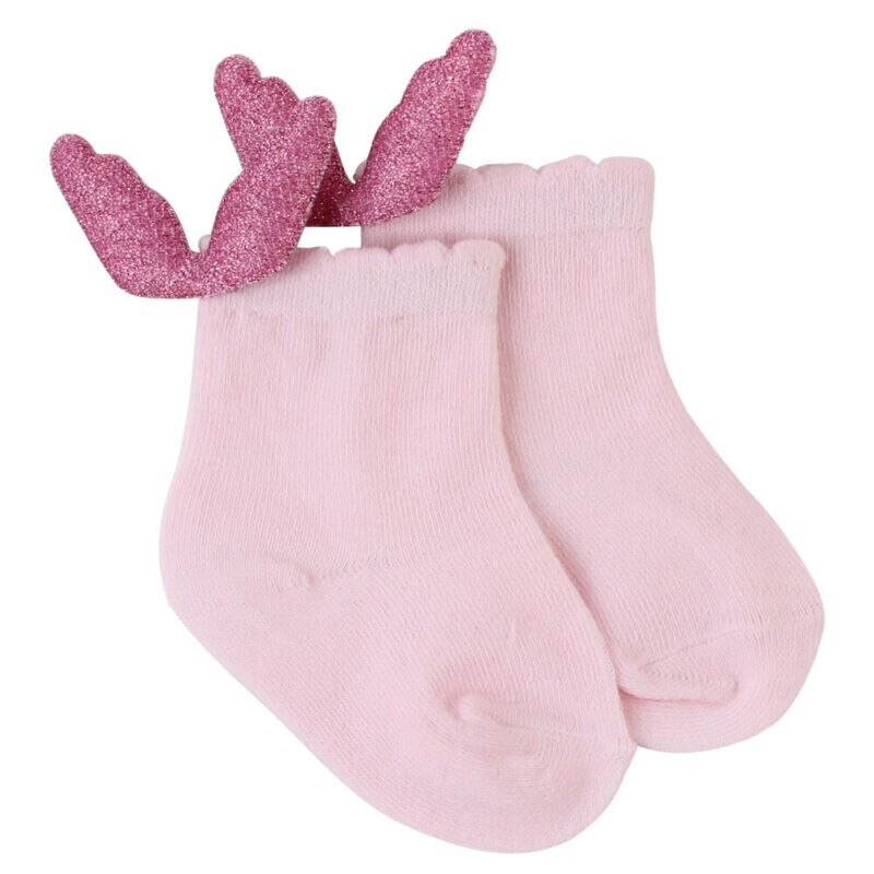 Babyjongensmeisjes engel antislip binnenpantoffels sokken gekamd katoen kind vleugels sokken maat 1-2y