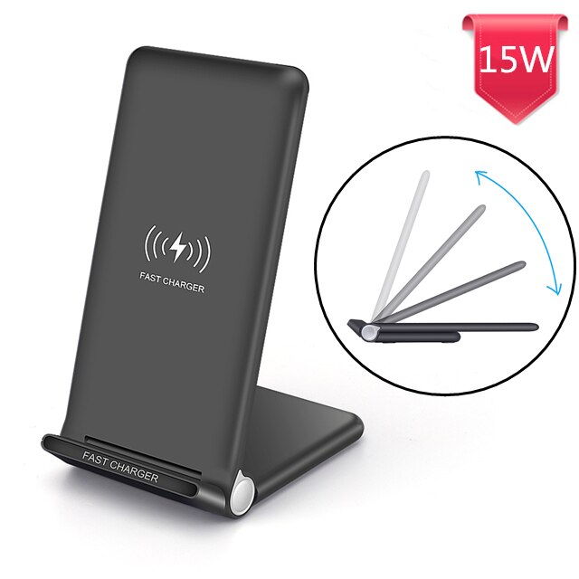 15W 10W Faltbare Schnelle Qi Drahtlose Ladestation Für iPhone 12 11 XS Max XR X 8 Plus für Samsung S21 S20 Hinweis 20 10 Xiaomi Mi 11: Foldable Stil C