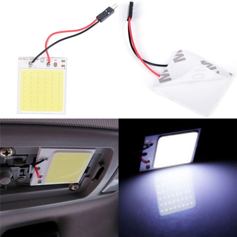 48 Smd Cob Led T10 4W 12V Licht Auto Interieur Paneel Verlichting Dome Lamp + Onderdelen