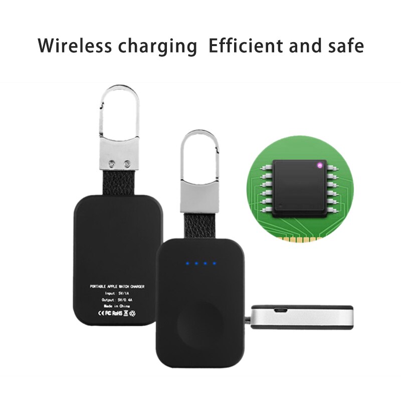 Externe batterij voor apple watch 1 2 3 4 draadloze oplader powerbank 950 mah draagbare outdoor qi draadloze oplaad powerbank