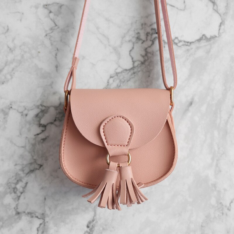 Kinderen Meisjes Vrouwen Kleine Schoudertas Lederen Heuptas Crossbody Handtas Dames: light pink