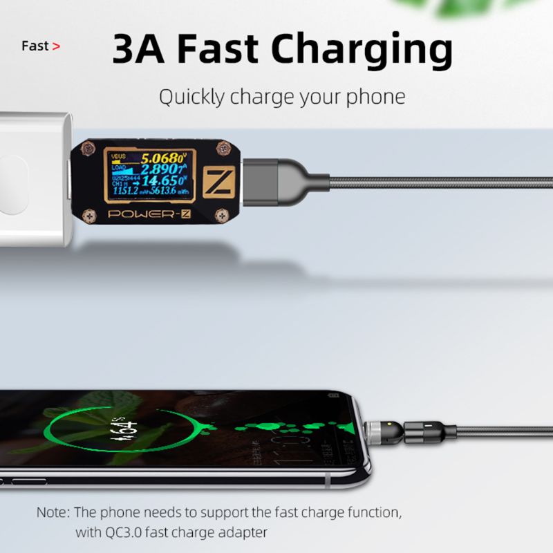 Caixa de armazenamento da cabeça magnética da rotação do organizador 3pin 540 ° do cabo para o micro-usb tipo-c dispositivo de armazenamento do silicone da tomada do cabo de dados de usb