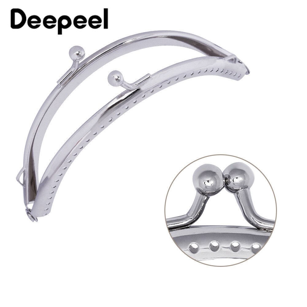 10pcs Deepeel 6.5cm~15.5cm Silver Mini Metal Purse Frame for Bag Handle Kiss Cluth Clasp Coin Purses Bags Diy Parts Accessories