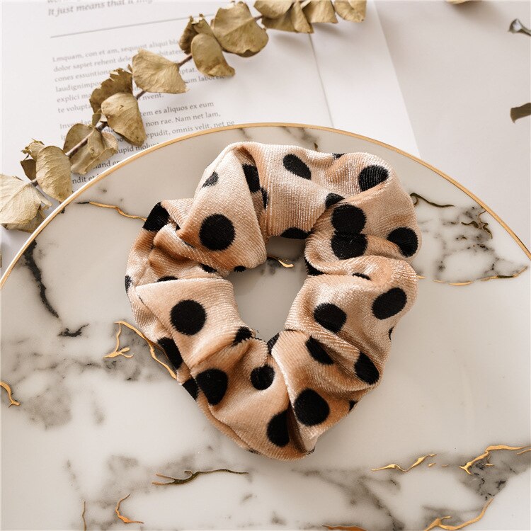 Scrunchie de punto de leopardo para niña y mujer, bandas de goma elásticas para el cabello, lazos para el cabello crujientes, coletero, accesorios para el cabello: C