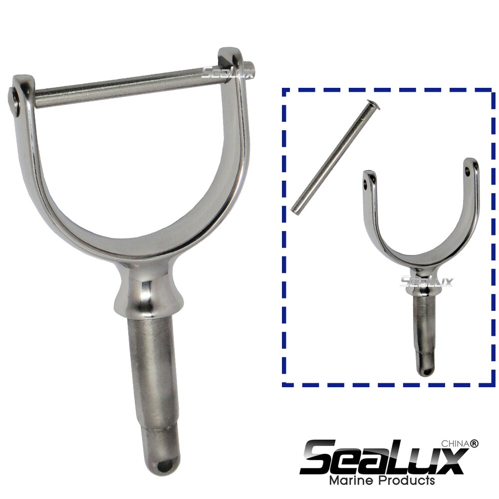 Sealux Oarlock with Pin for 1/2" Socket Stainless Steel 316 Yacht Boat Fishing Accessory
