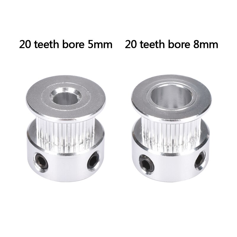 3D Printer Parts GT2 20Teeth 16 Teeth 20 Teeth Bore 5/8MM Timing Aluminum Pulley For GT2-6MM Open Timing Belt Synchronous Gear