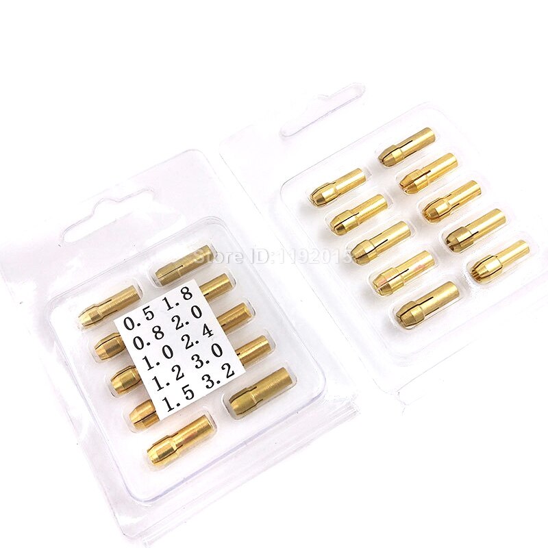 10 teile/los Mini Bohrfutter Adapter 0,5-3,2mm Dremel Mini Bohrfutter Spannfutter Adapter Mikro Collet Durcheinander Für Energie Dreh Werkzeug