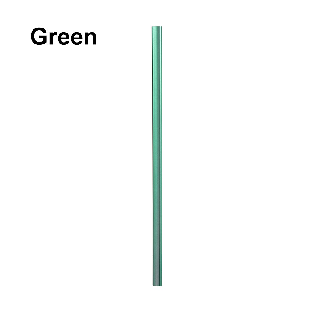 1Pcs Heart-shaped Drinking Straw Reusable Metal Straw Set Bubble Tea Straws 304 Stainless Steel Pearl Milkshake Straw Set: Green