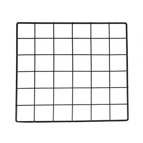 Mesh Frame Metal Picture Rack Photos Storage Shelf Wall Art Hanging DIY Decor: Black40cm