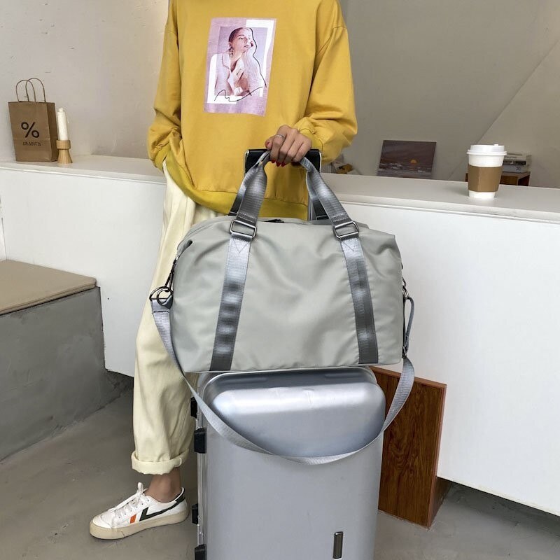 Moda duża torba podróżna kobiety kabina Tote Bag torebka nylonowa wodoodporna torba na ramię kobiety weekendowa torba na siłownię kobieta