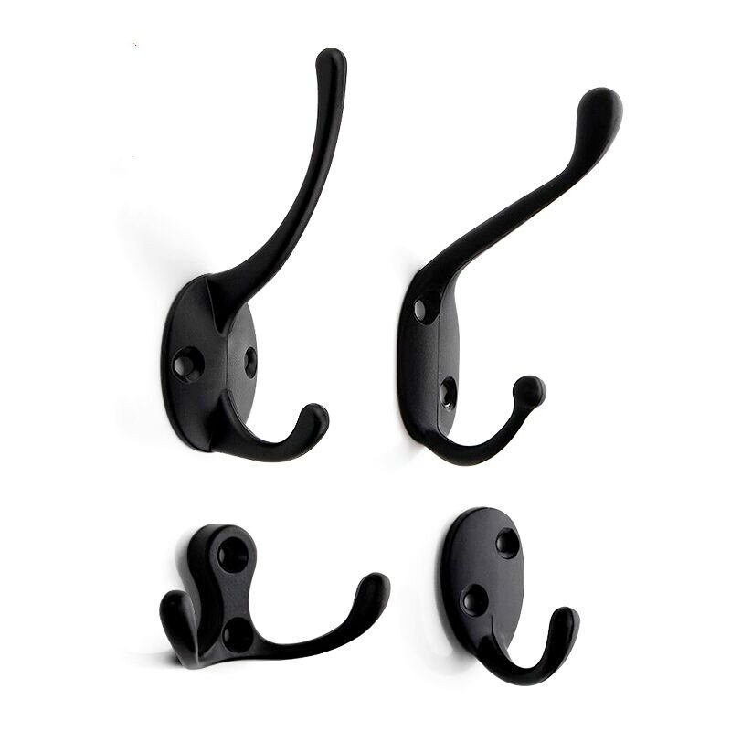 5pcs/lot Zinc Alloy Bronze Clothes Hangers Wall Hooks Coat Bag Hat Hanging Hooks Bathroom Kitchen Anitque Racks with screws
