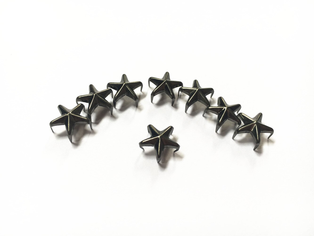 100 Pcs Star Studs Metalen Klauw Kralen Nailhead Punk Klinknagels Met Spikes (10mm): Gun Metal