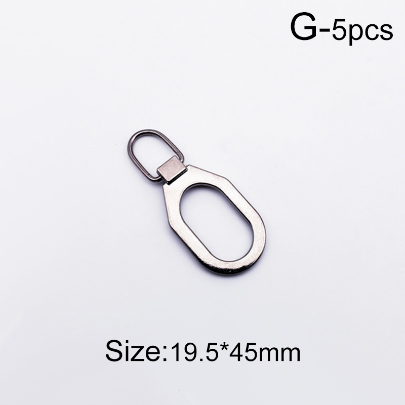 Extractor de cremallera Universal de 5 piezas, cabeza de cremallera desmontable, Kits de reparación de repuesto instantáneo para deslizador de cremallera, Kits de costura artesanal DIY: G