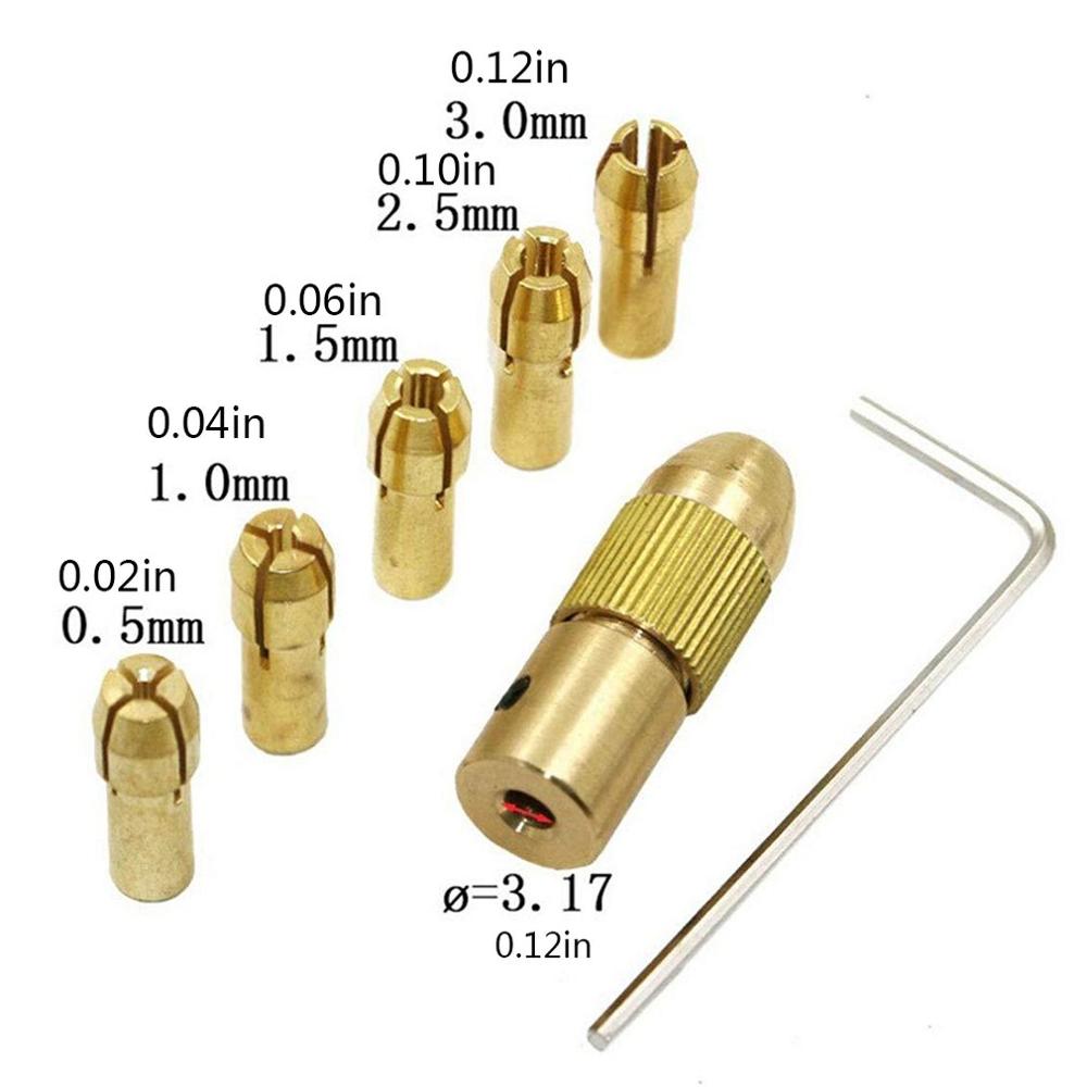 Mini Elektrische Boor Zelfspannende Boorkop Boorkop Set 0.5 3 Mm Voor Elektrische Boor 7 Stuks