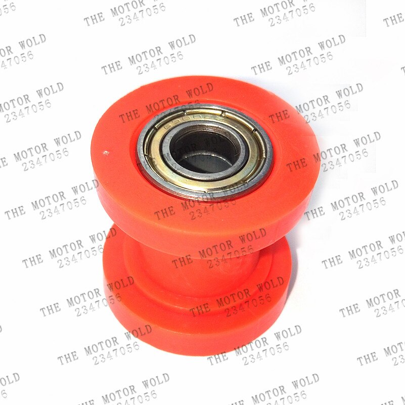 7 colors Motorcycle motorbike 10mm Chain Roller Tensioner Pulley wheel guide 125 XR CRF 50 KLX110 Thumpstar: orange