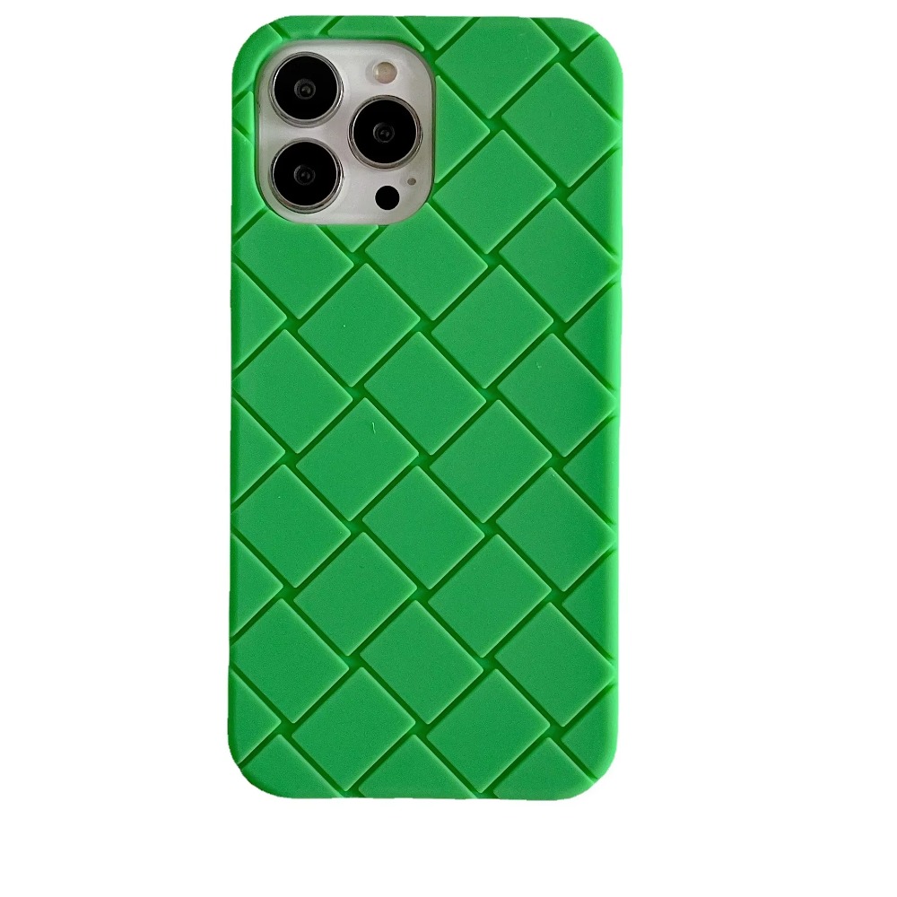 Luxe Geweven Patroon Tpu Telefoon Case voor iPhone 15 14 13 12 11 Pro Max Zachte Siliconen Rubber Achterkant voor iPhone 15 14 Vrouwelijke