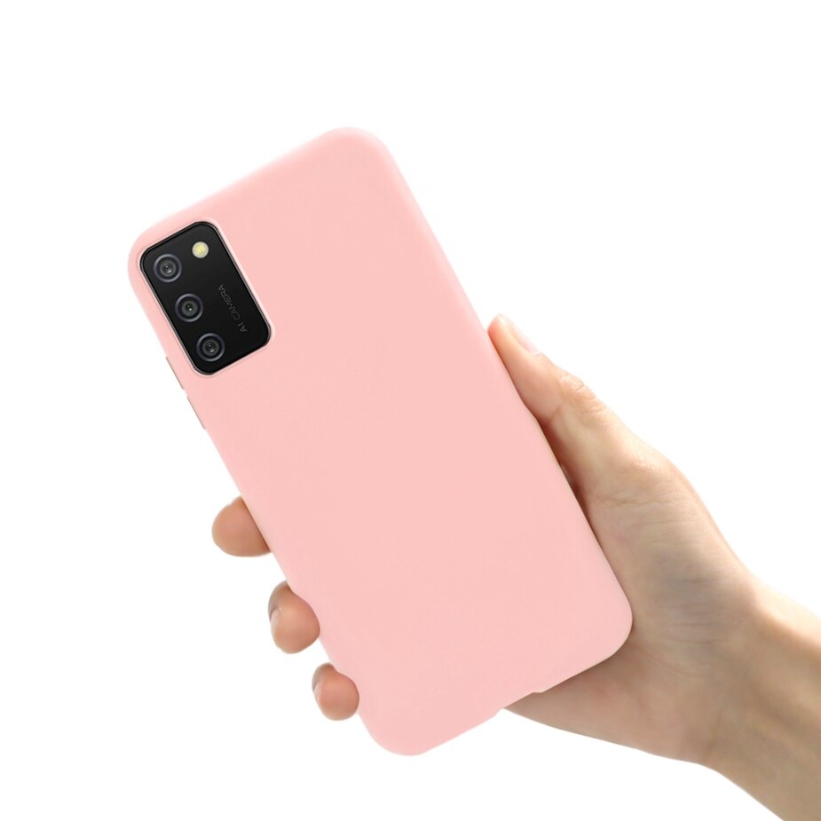 Soft Case Voor Samsung Galaxy A03s Case SM-A037F Leuke Candy Kleur Telefoon Gevallen Voor Samsung A03s Een 03 S A037F achterkant Schokbestendige: Light Pink