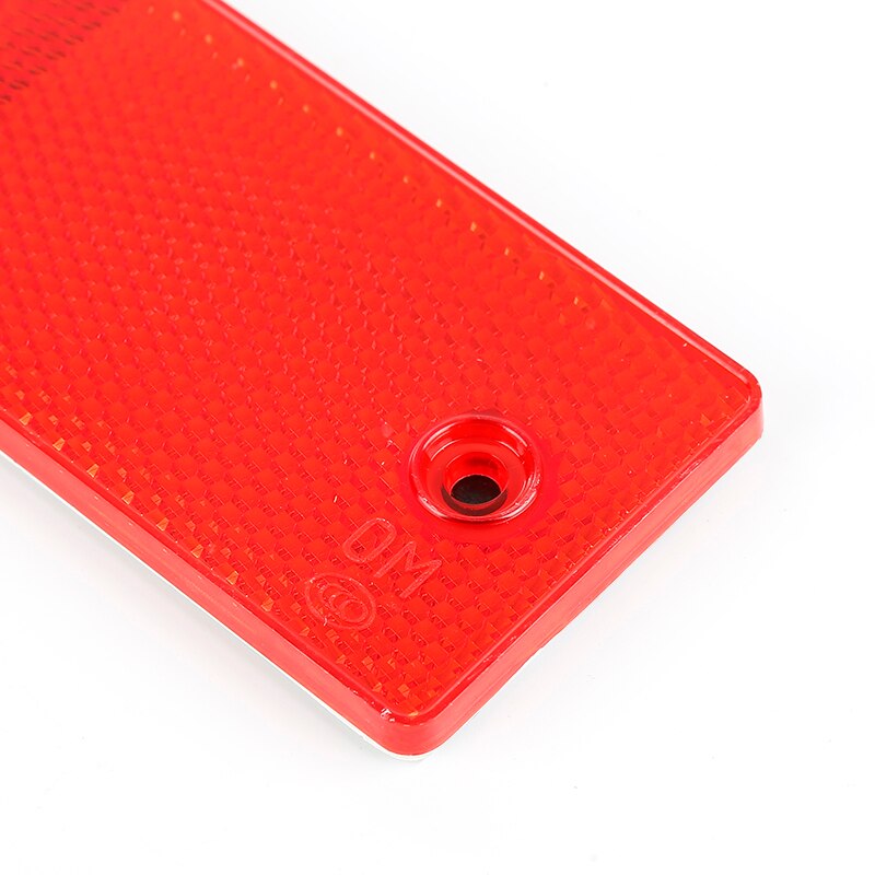 1PCS Red Adhesive Plastic Reflector Reflective Warning Plate Stickers Sign Reflective Warning For SUV Truck Motorcycle Safety