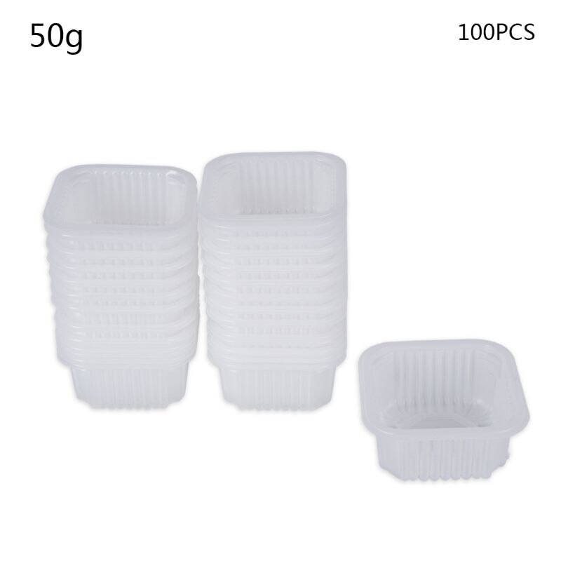 100pcs Square PP Moon Cake Box Packaging Mooncake Package Container Transparent Mooncake Boxes Baking Packing Box Party: 1