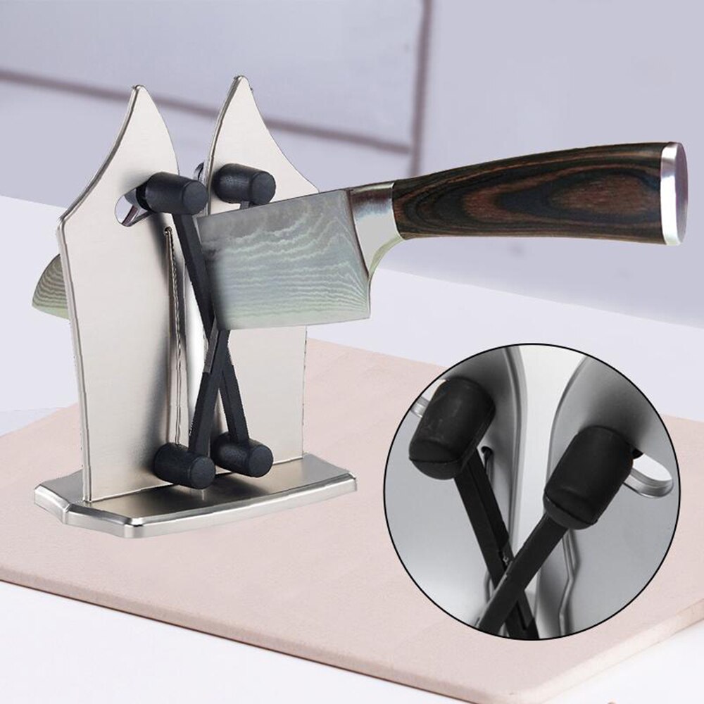 Kitchen Knife Sharpener Elastic Spring Non-slip Base Multipurpose Grinder Sharpener Tungsten Carbide Sharpener Tool