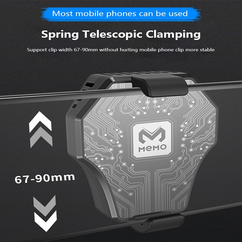 Mobile Phone Radiator Phone Heat Sink Cooling Fan Game Phone Cooler Gamepad Holder Eating Chicken Artifact Snap-on Cooling Tool
