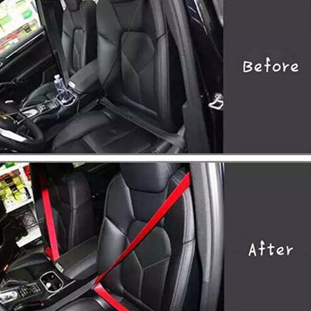 Bil 3.6m rød sikkerhedssele bælte polyester sæde lap indtrækkelig nylon sikkerhedsrem rød / blå / grøn til universal