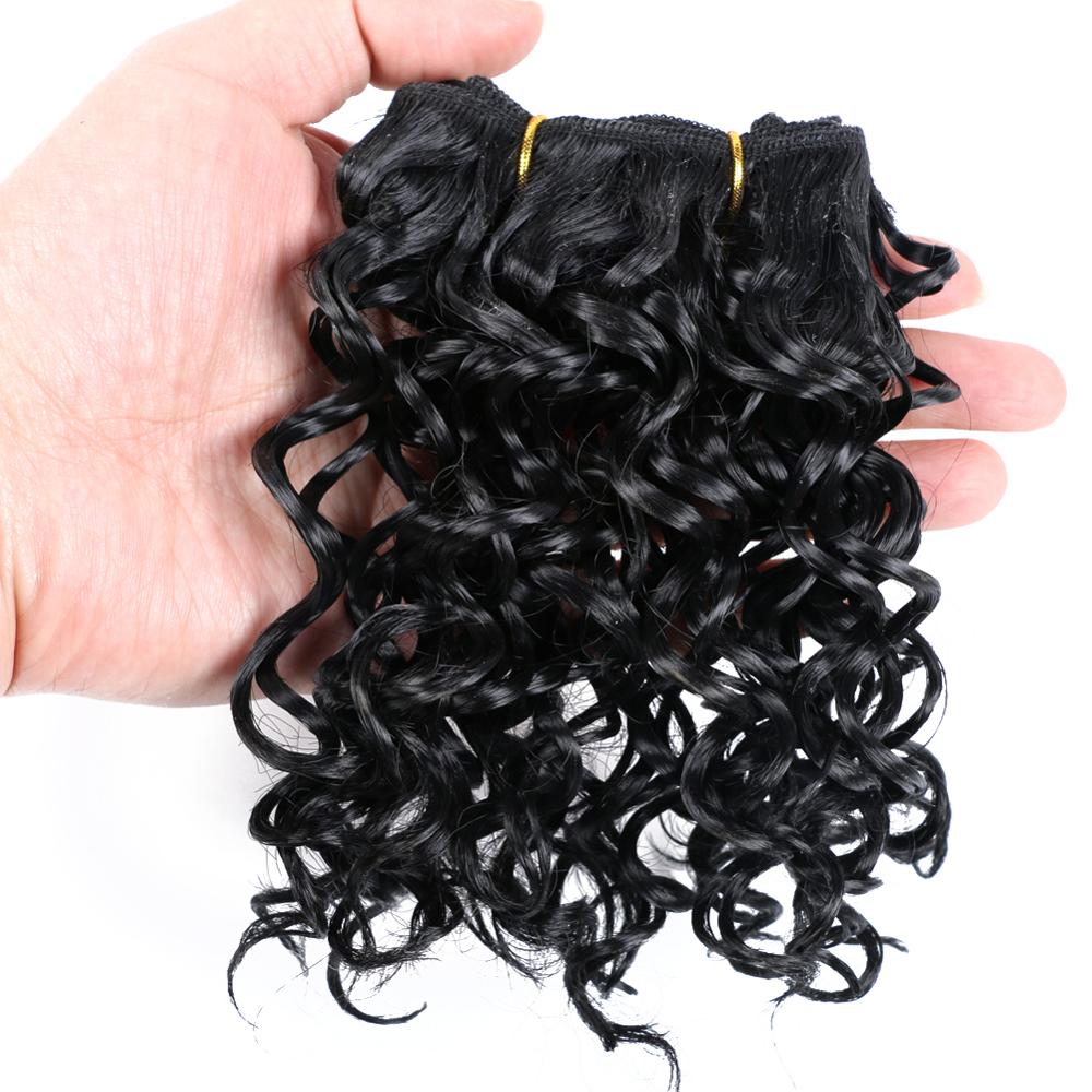 3Pcs/Lot Hair Weaving Afro Kinky Curly Hair Extensions For Women Synthetic High Temperature Fibre Ombre Crochet Hair Color
