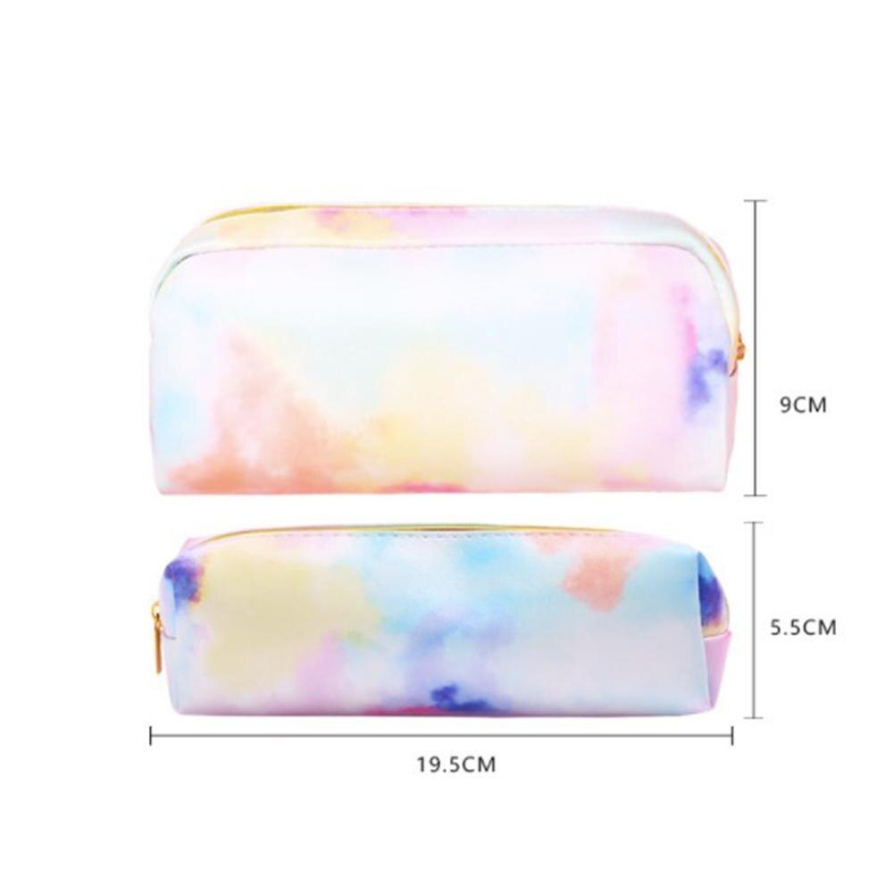 Boîte à crayons rose pour filles, trousse de maquillage, fournitures scolaires, sac de réception de papeterie