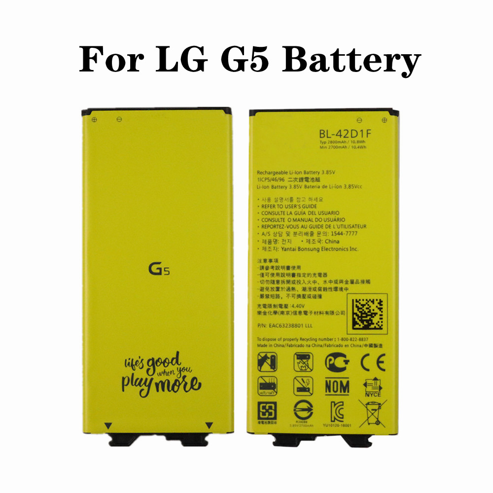 Battery For LG V10 V20 V30 V40 V50 G7 ThinQ G3 G4 G5 K7 K8 K10 K20 Plus Leon Tribute 2 5 Optimus LTE 3 L7 2 F3 F5 Google 2: BL-42D1F