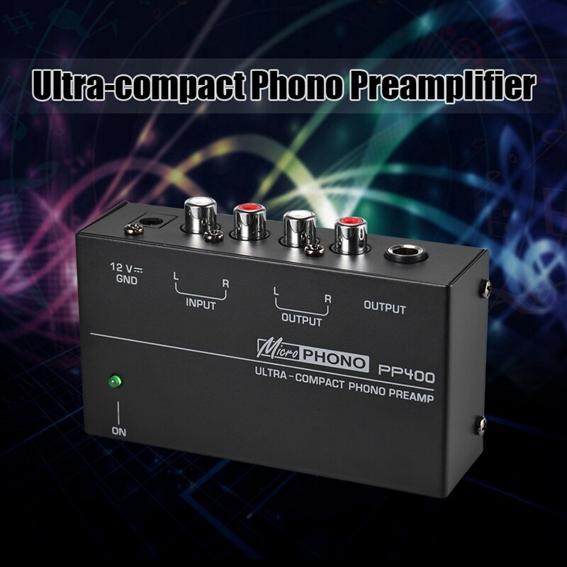 Ultra-Compact Phono Preamplifier - RCA & 1/4 Inch TRS Interfaces - EU Plug
