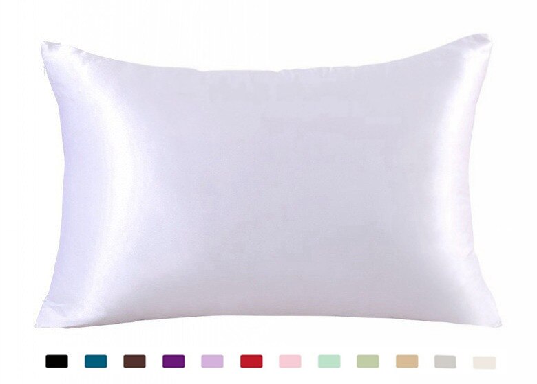 1Pc Luxe Satijnen Kussensloop Met Rits (Zijdeachtig Satijn Kussensloop Voor Haar)