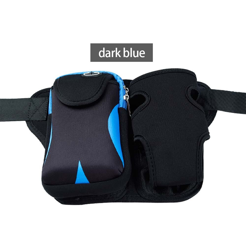 Waist Packs Belt Fanny Pack Men Women Running kettle Pouch Sport Bag For iPhone X 8 7 Plus Samsung S9 S8 Oneplus 6 5T Phone Case: Black Blue