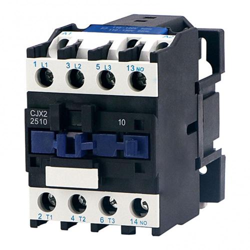 CJX2-2510 Duurzaam Elektromagnetische Schakelaar 3 Fase 3-Pole Zilver Contact 24-380V 50/60Hz Din rail Gemonteerd Relais Ac Schakelaar: 110V