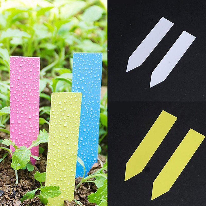 100Pcs Plastic Plant Tags Garden Plant Labels Nursery Markers Flower Pots Seedling Labels Tray Mark Tools Garden Accessories tls