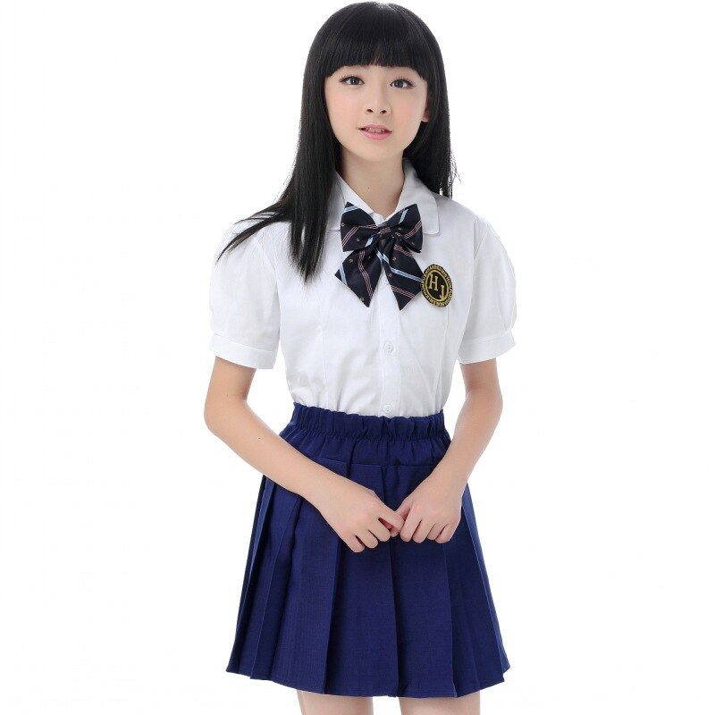 Flickor japansk skoluniform 4 st student skoldräkt primär tonåring sjöman college vindband uniform kvinnlig plus storlek d -0298