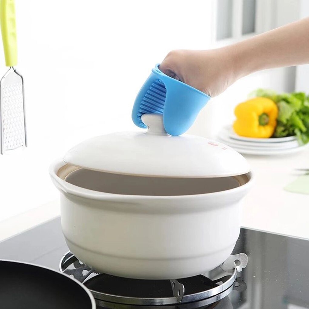 1pcs Heat Resistant Silicone Glove Microwave Oven Mitts Anti-slip Anti Scald Hand Clip Kitchen Cooking Pinch