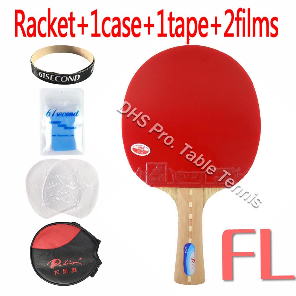 Pro Tafeltennis Combo Paddle Racket Palio R57 Blade Met 2x Ktl Pro Xt Rubbers: FL with YM case