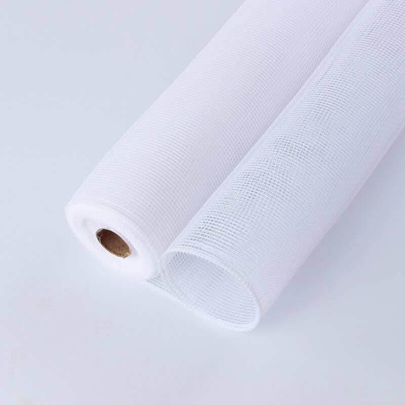 Korean Mesh Lace Wrapping Paper Gauze Flower Packaging Supplies Plain Color 10yard: 111 White