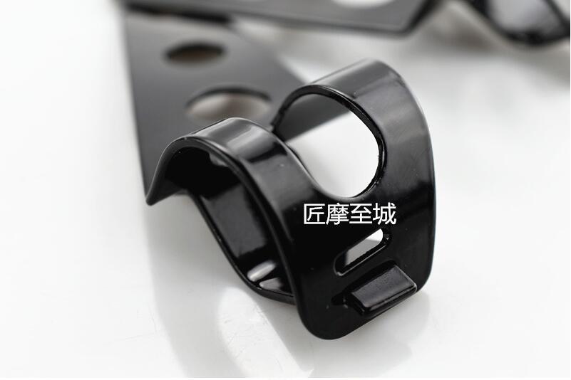 Partol 31-51mm Motorcycle Motorbike Headlight Mounting Bracket Black/silver Head Lamp Holder Fork Chopper Bobber Cafe Racer